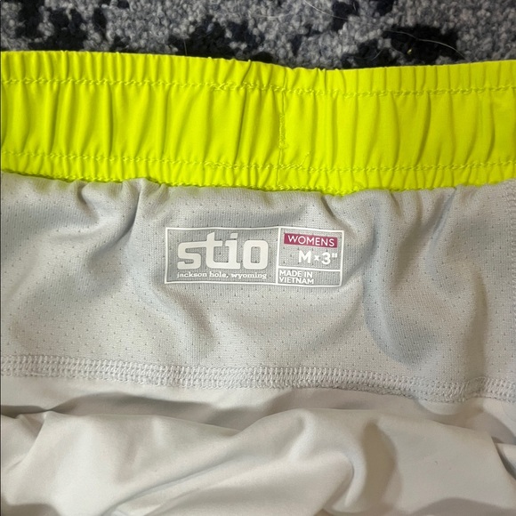 Stio Women's Bright Yellow Athletic Shorts | Size Medium - Picture 2 of 5
